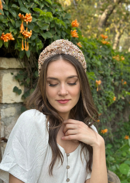Medium Zoe Headband, Rose Gold