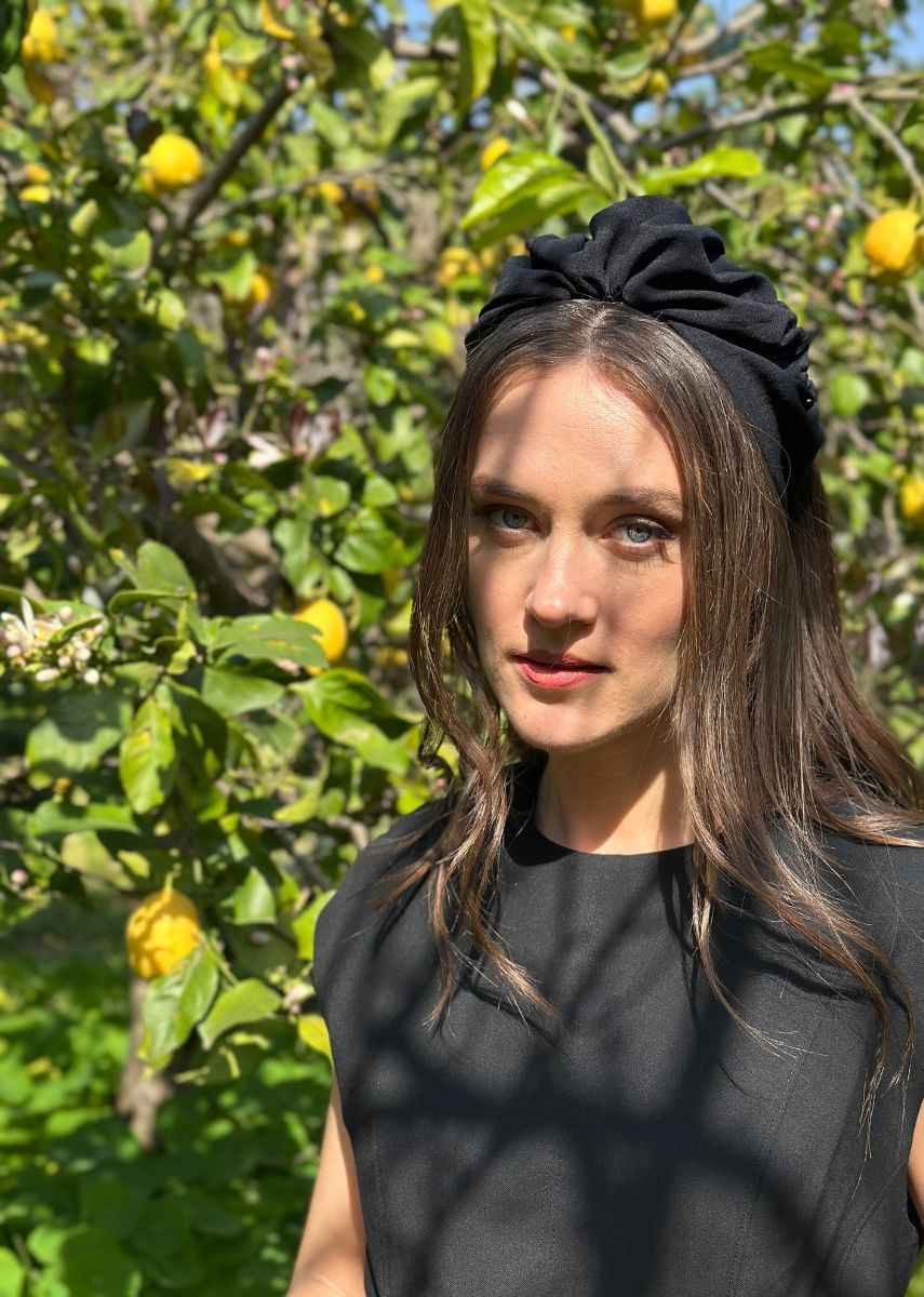 Medium Celine Headband, Black