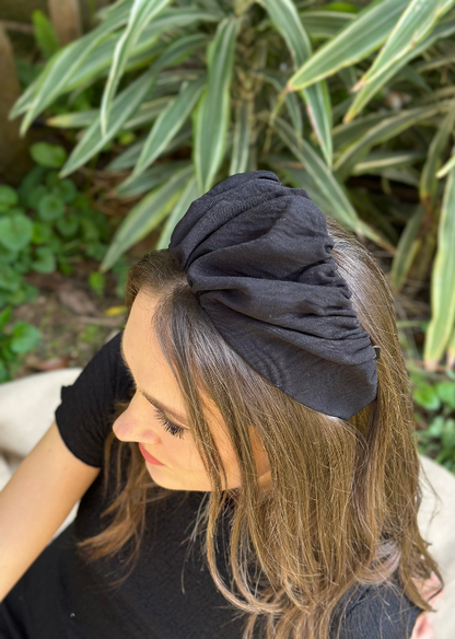 Wide Celine Headband, Black