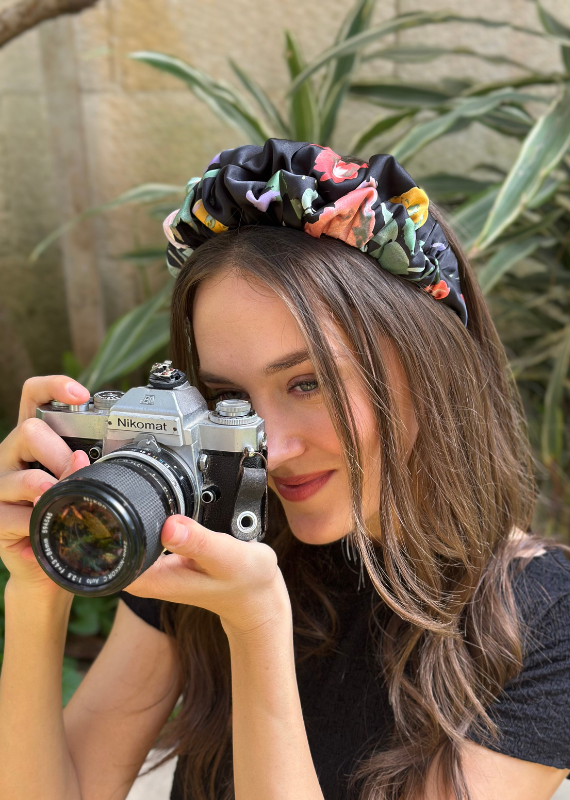Nemesis Headband, Floral Black