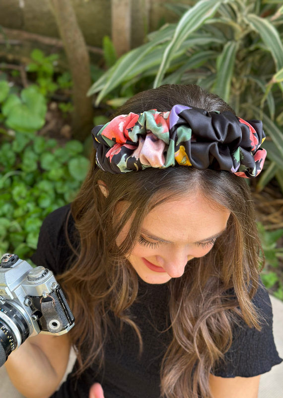 Nemesis Headband, Floral Black