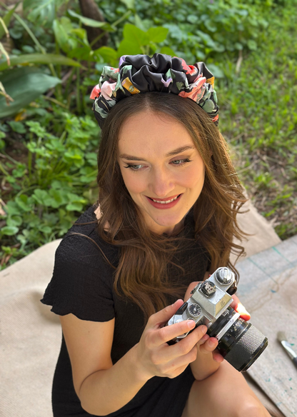 Nemesis Headband, Floral Black