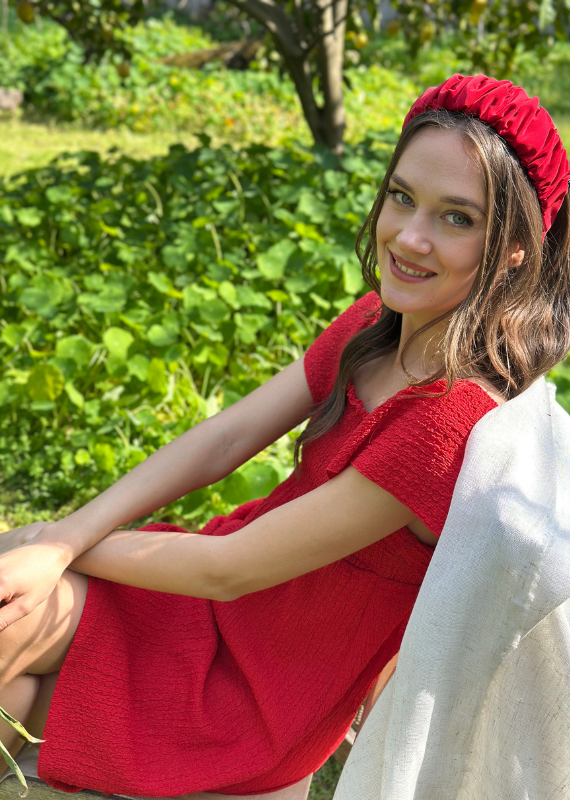 Mila Headband, Red