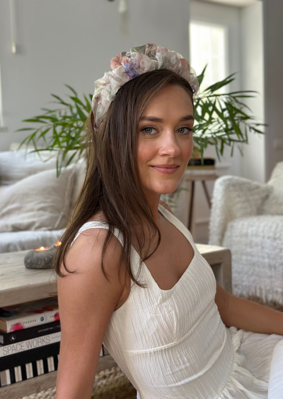 Renee Headband, Natural Floral