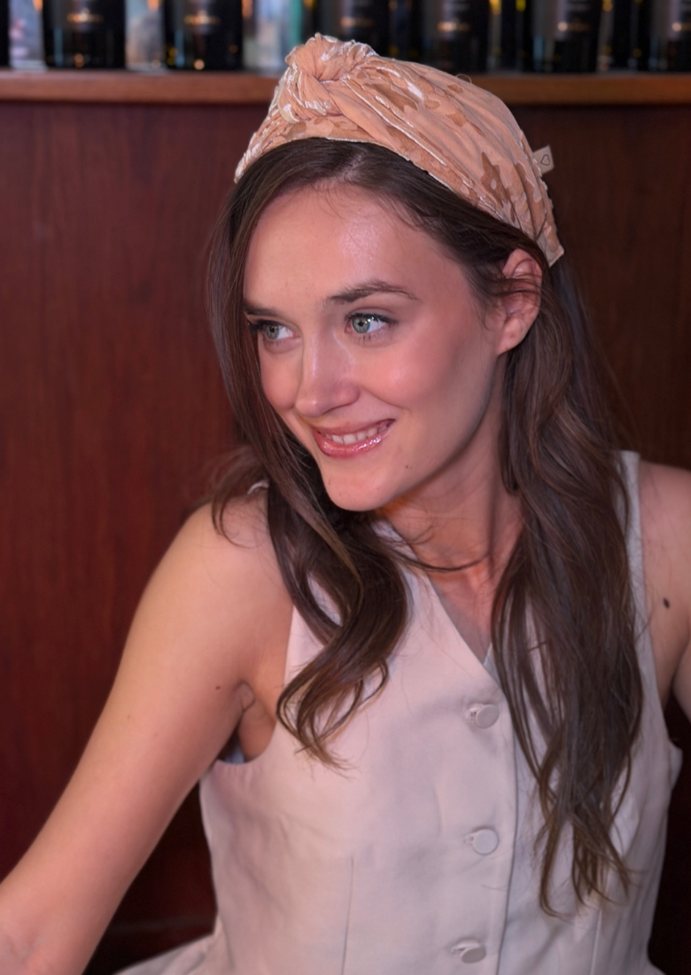 Maya Wide Headband – Nude