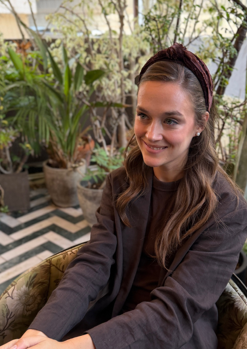 Maya Narrow Headband – Chocolate Brown