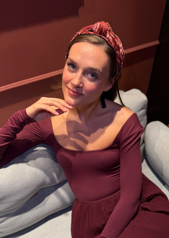 Maya Tie Headband – Smoky Burgundy