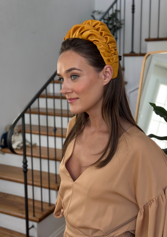 Wide Nemesis Headband, Golden Mustard