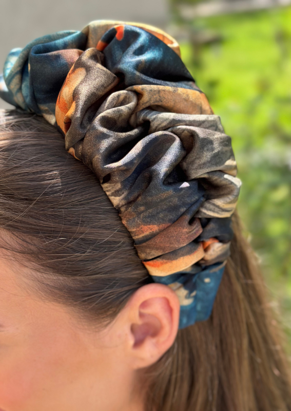 Medium Nemesis Headband, Turquoise Print