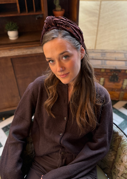Maya Wide Headband – Chocolate Brown