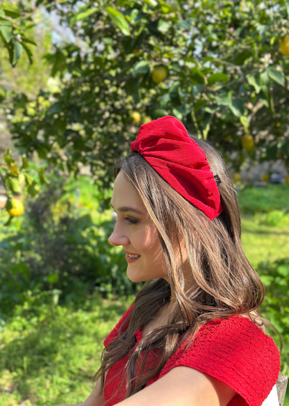 Medium Celine Headband, Red