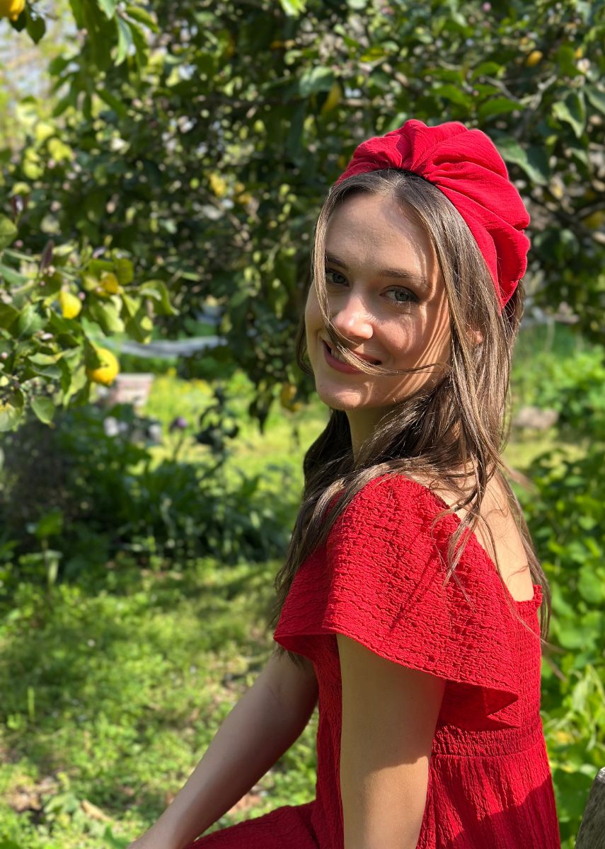 Celine,Tie-in-Back, Red