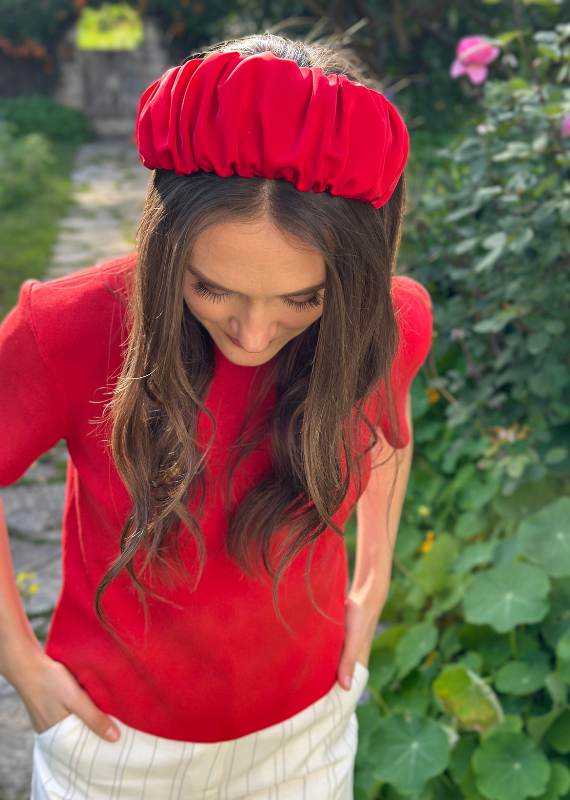 Mila,Tie-in-Back, Red