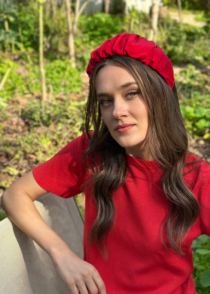 Wide Mila Headband, Red