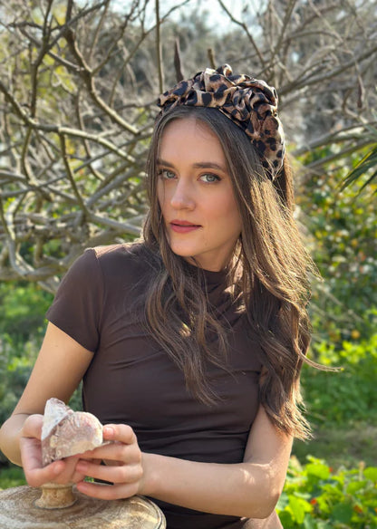 Wide Ellen Headband, Leopard print