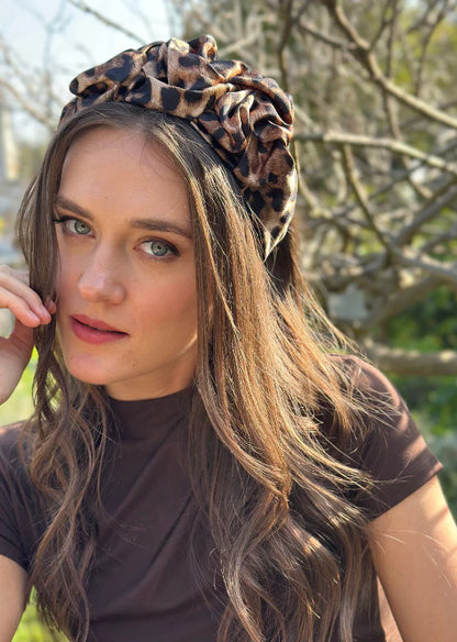Wide Ellen Headband, Leopard print
