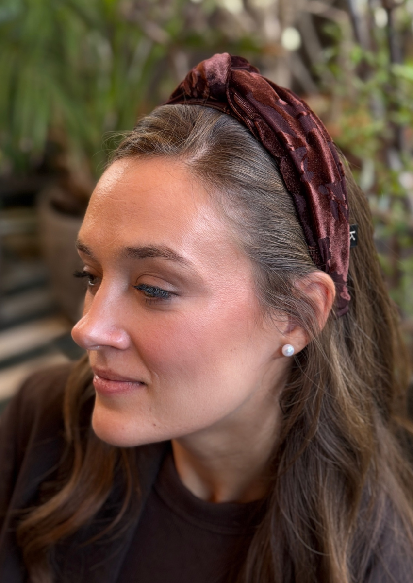 Maya Narrow Headband – Chocolate Brown