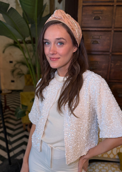 Maya Tie Headband – Nude