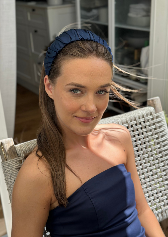 Mila Headband, Navy Blue
