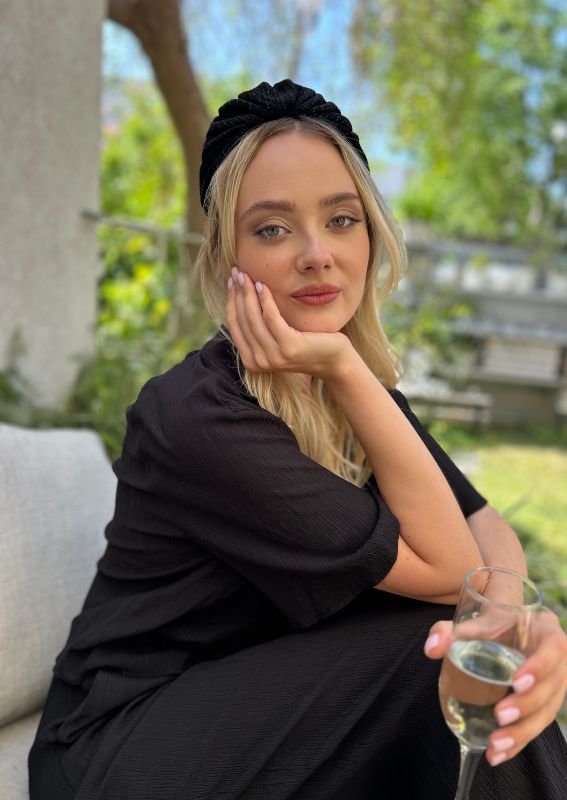 Wide Aria Headband, Black