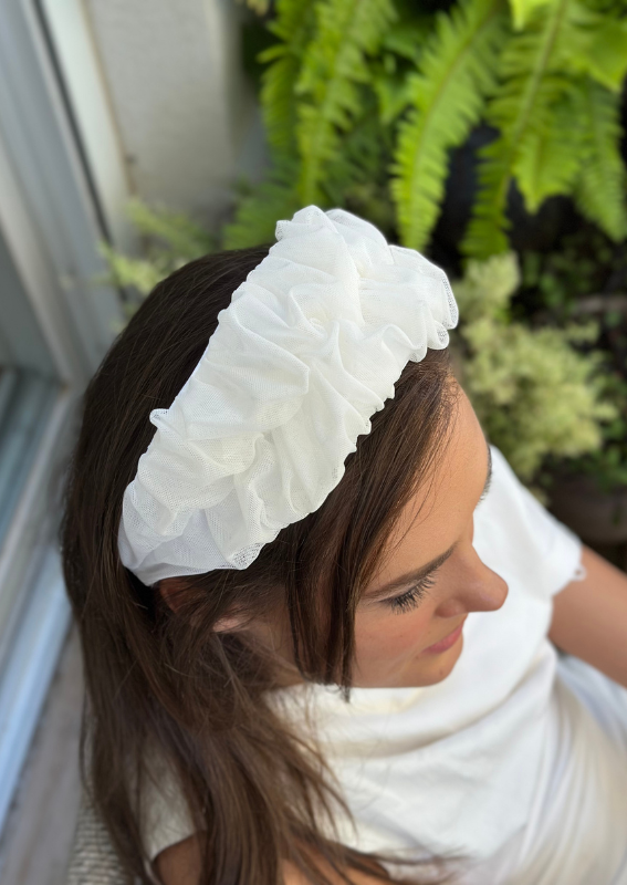 Medium Renee Headband, White