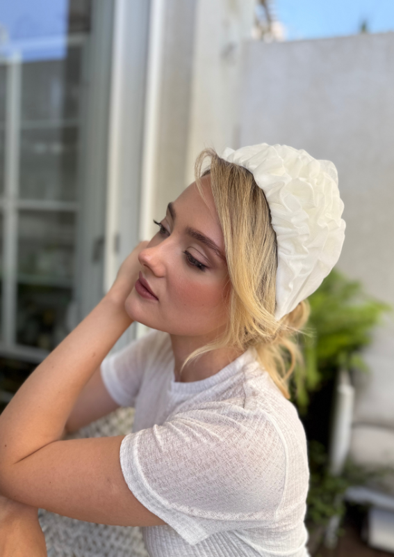Wide Renee Headband, White