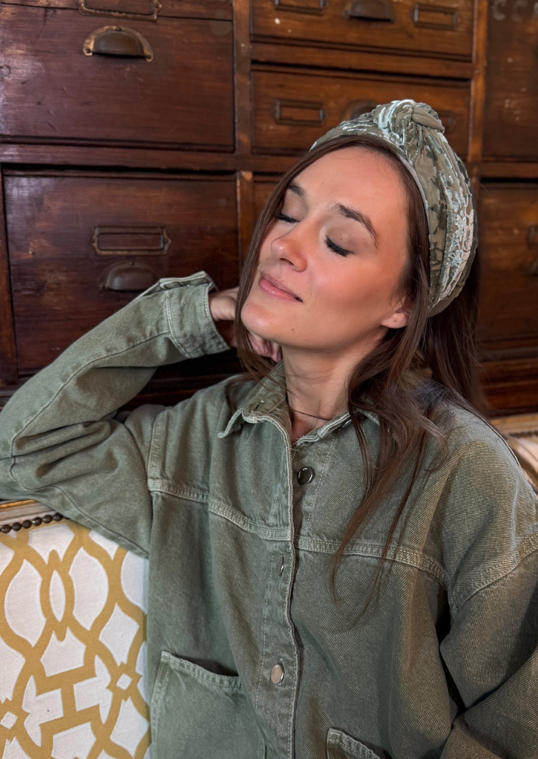 Maya Tie Headband – Soft Sage Green