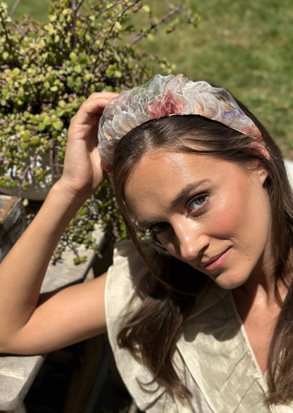 Petite Renee Headband, Natural Floral