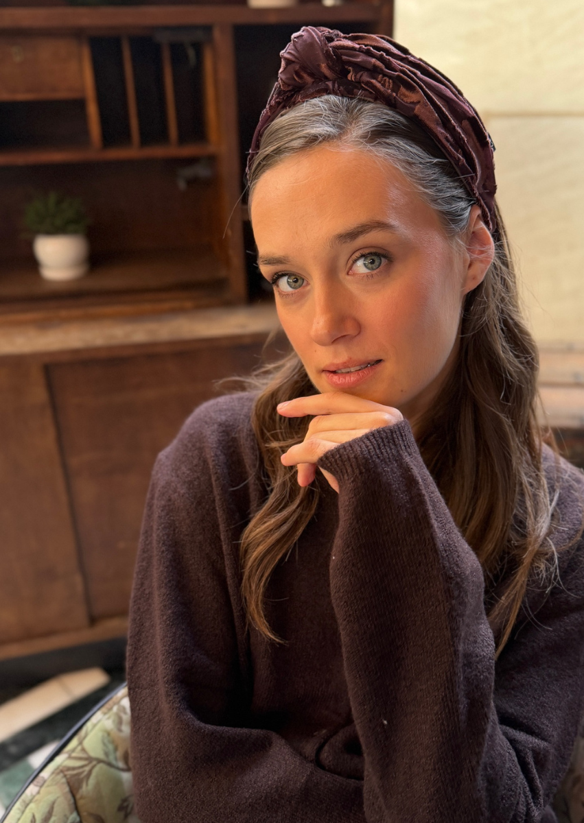 Maya Wide Headband – Chocolate Brown