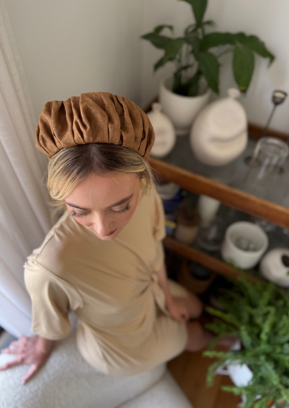 Wide Viola Headband, Brown