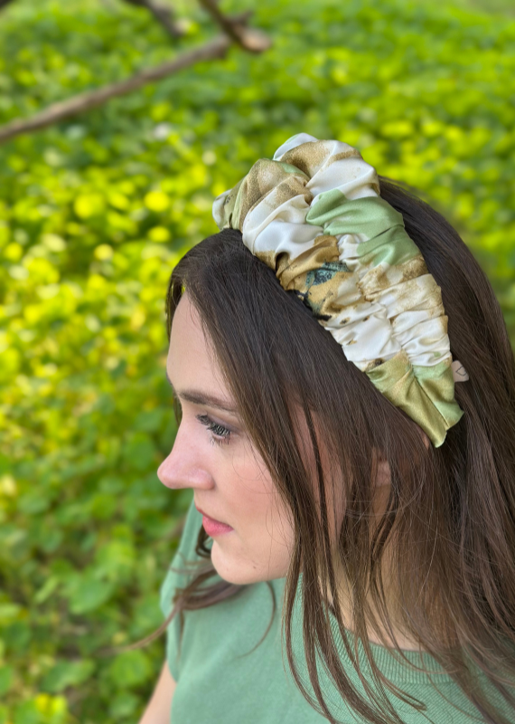 Nemesis Headband, Green Floral