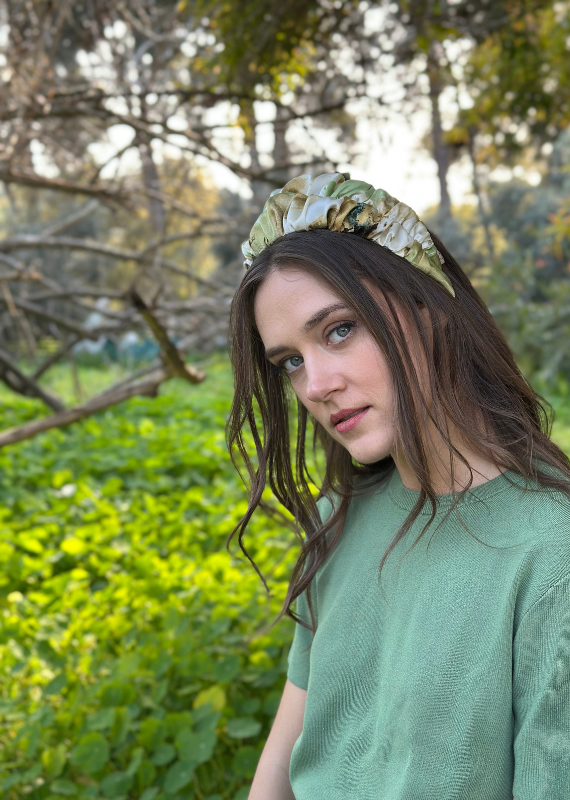Nemesis Headband, Green Floral