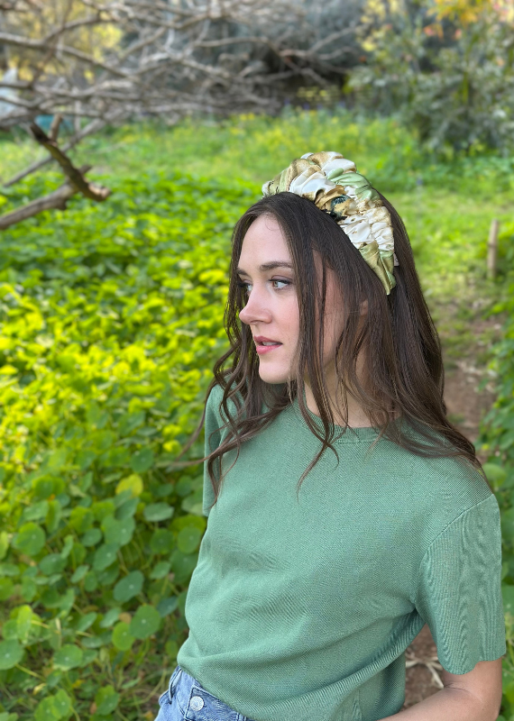 Nemesis Headband, Green Floral