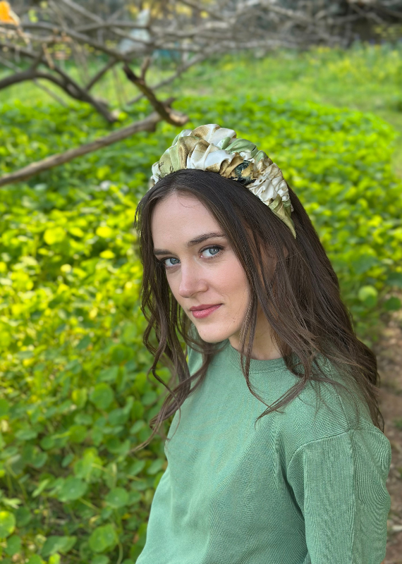 Nemesis Headband, Green Floral