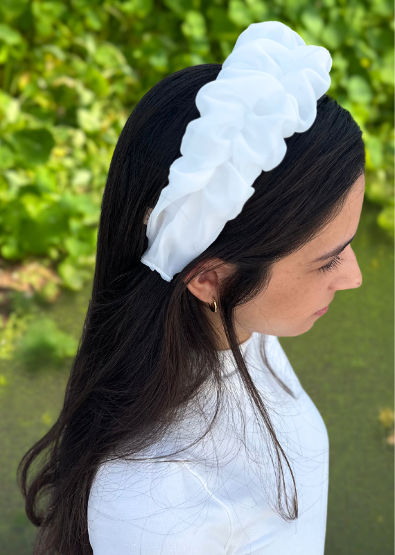 Renee Headband, white pearl