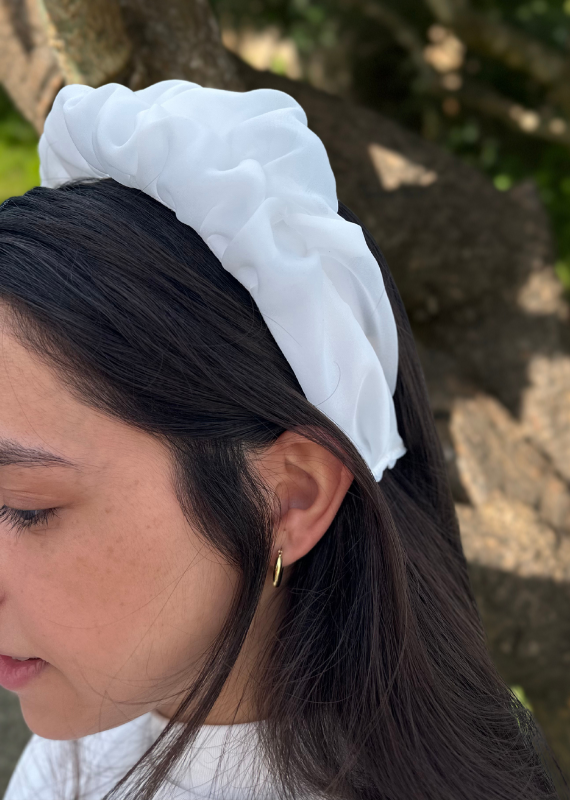 Renee Headband, white pearl
