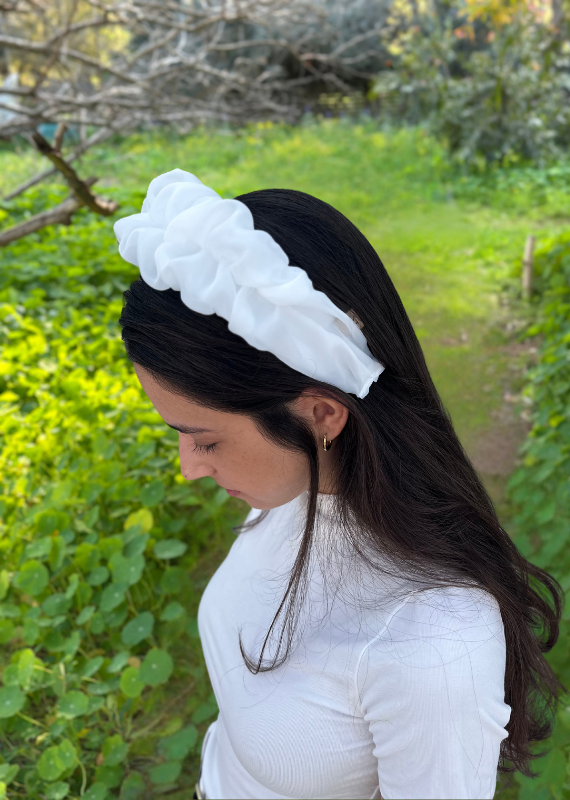 Renee Headband, white pearl