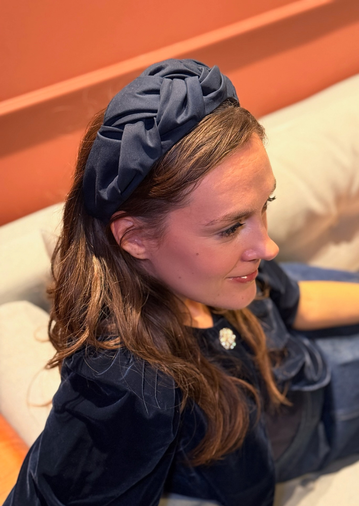 Luna Medium Headband – Navy Blue
