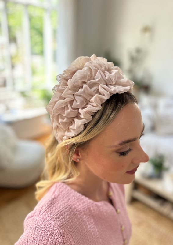 Wide Renee Headband, Pale Pink