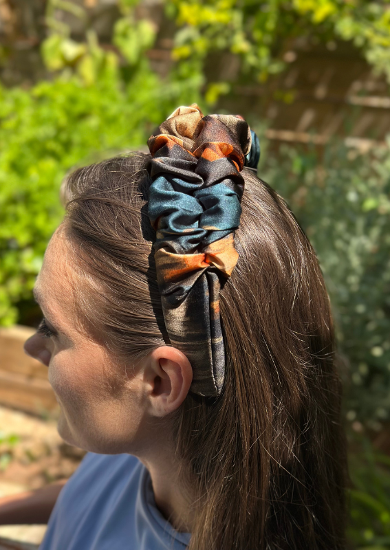 Petite Nemesis Headband, Turquoise Print