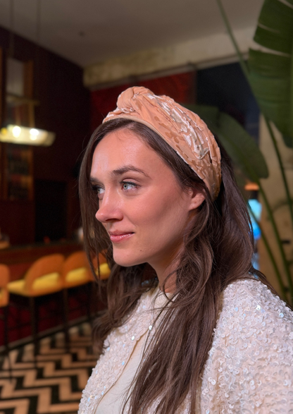 Maya Tie Headband – Nude