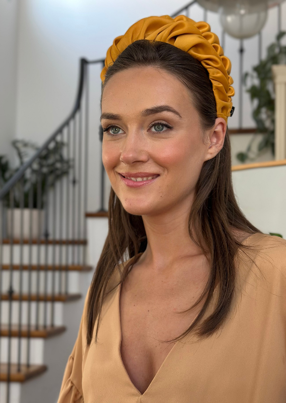Wide Nemesis Headband, Golden Mustard