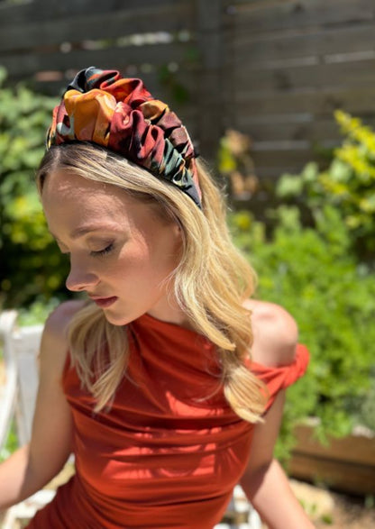 Medium Nemesis Headband, Orange Print