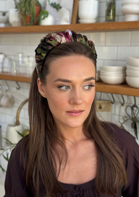 Petite Nemesis Headband, Purple Print