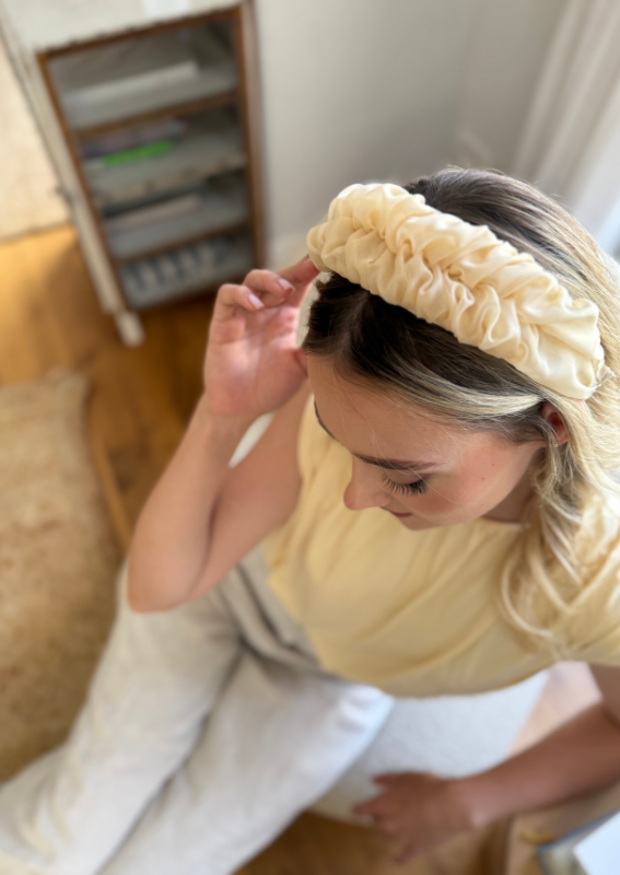 Petite Renee Headband, Butter Yellow