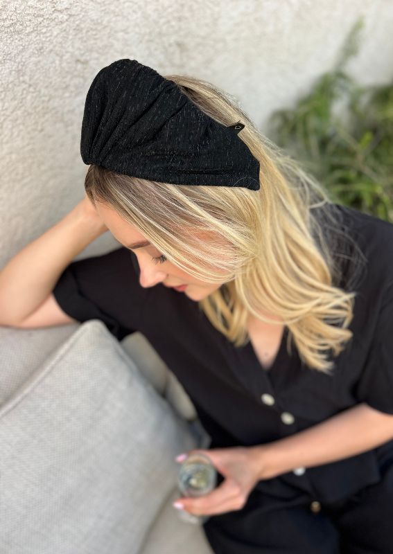 Wide Aria Headband, Black