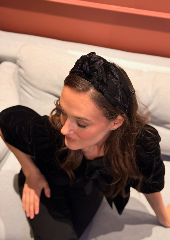Maya Wide Headband – Black