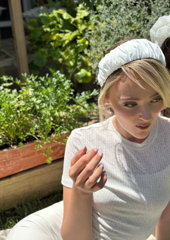 Mila Headband, White