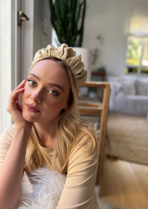 Wide Viola Headband, Camel