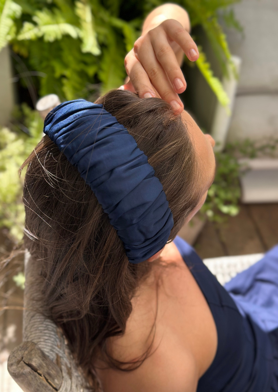 Mila Headband, Navy Blue